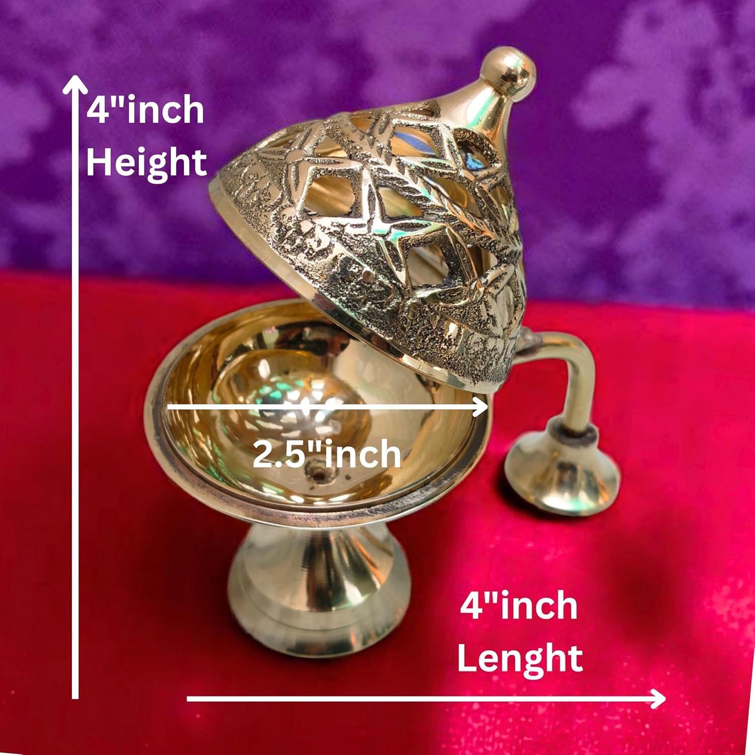 Brass Dhoop Dani for Pooja Meditation Spiritual Use