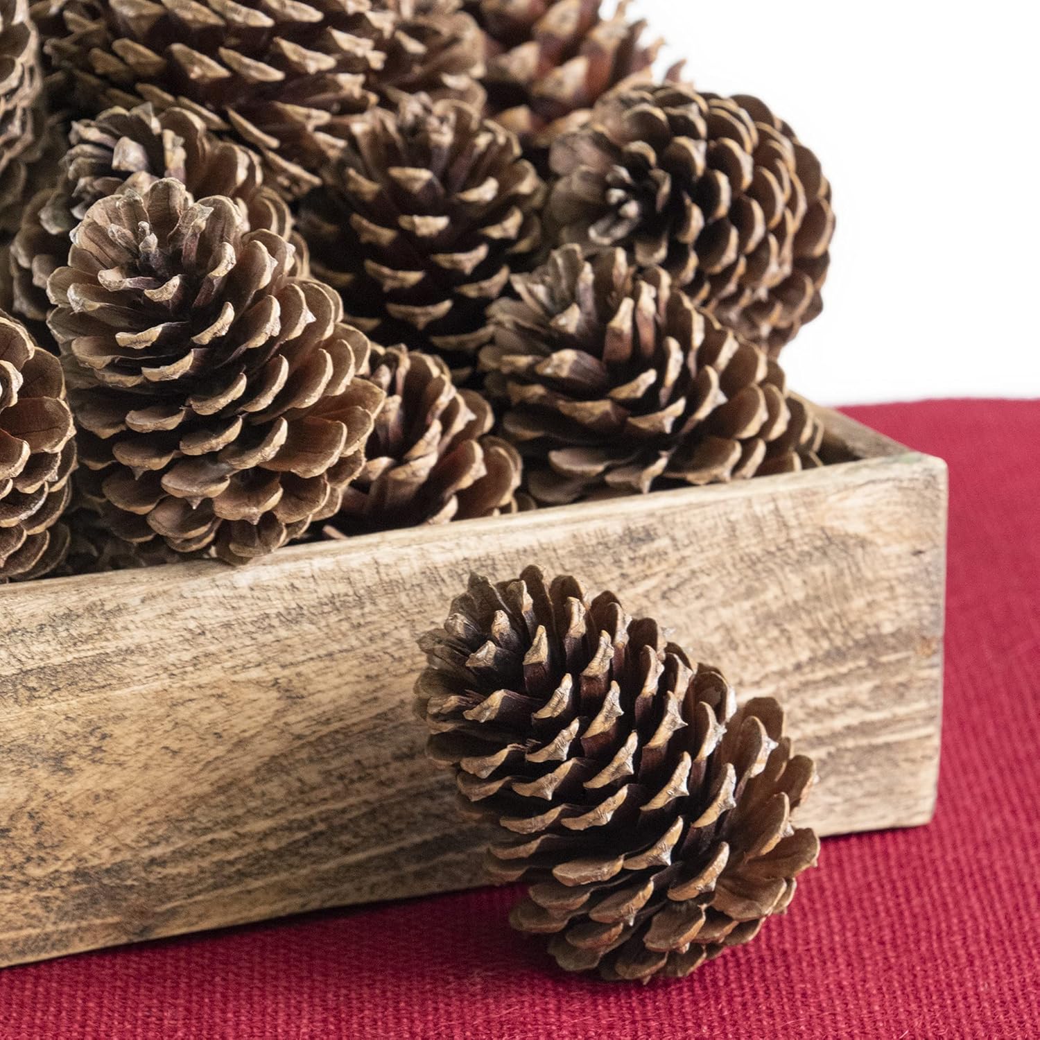 ANDALUCA Pinecone Vase Bowl Decor Natural Scented Pine Cones
