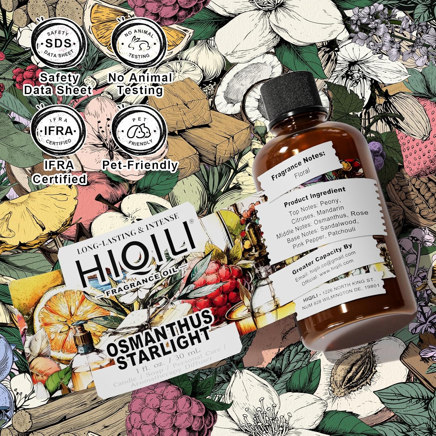 HIQILI Osmanthus Starlight Fragrance Oil 1 Fl Oz