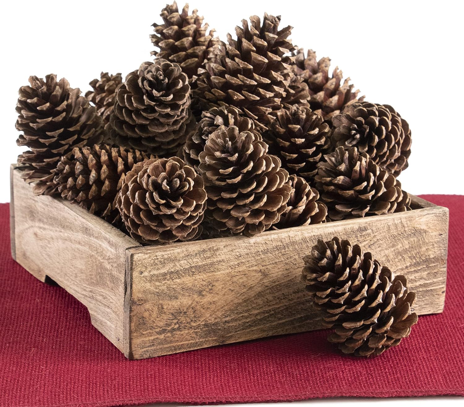 ANDALUCA Pinecone Vase Bowl Decor Natural Scented Pine Cones