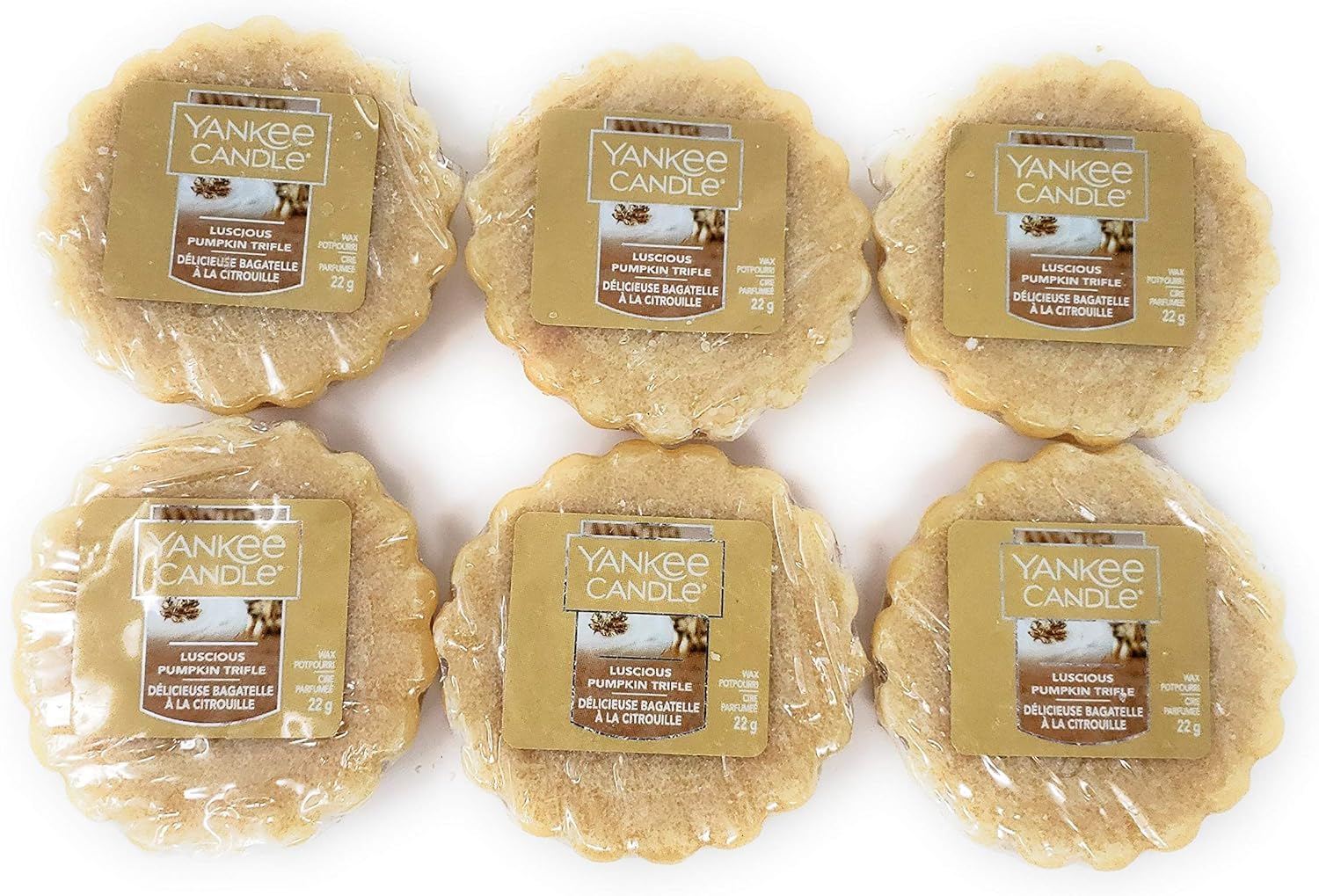 Yankee Candle Luscious Pumpkin Trifle Tarts Wax Melts 6 Pack