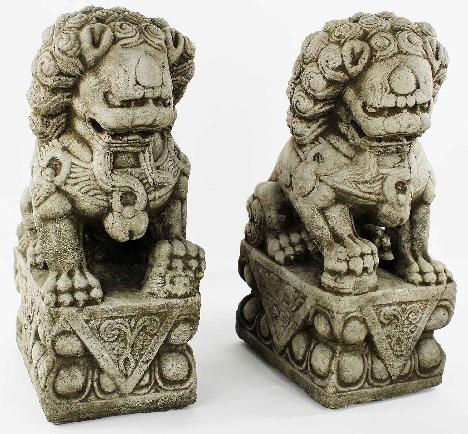 Rustic Twist Fountain with Pagoda Foo Dog and Buddha Lantern